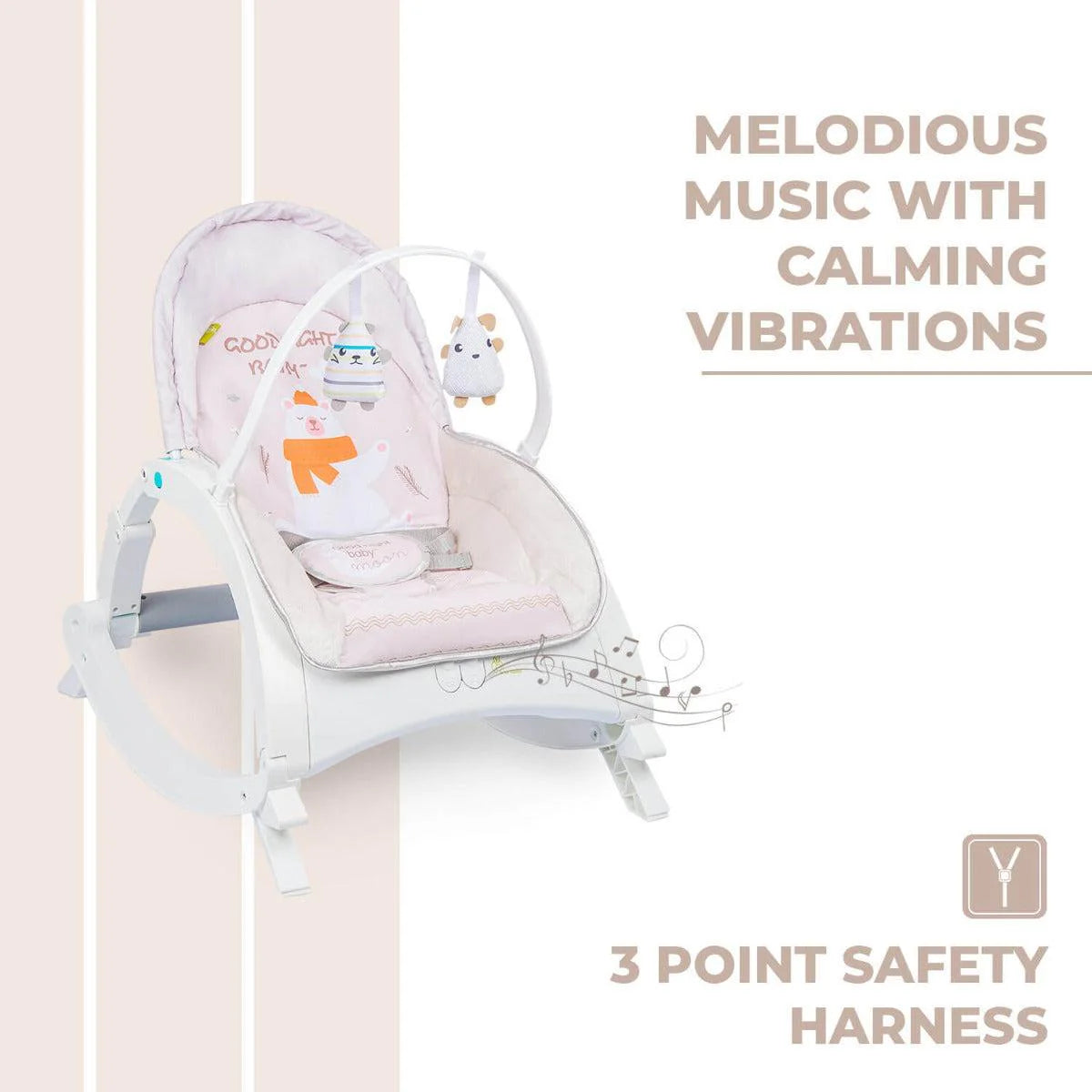 Discover the versatility of the R For Rabbit 3-in-1 Baby Rocker & Bouncer, transitioning from play to feeding and resting with ease, ensuring comfort and engagement for your child. Available at uSmile.toys."www.usmile.toys